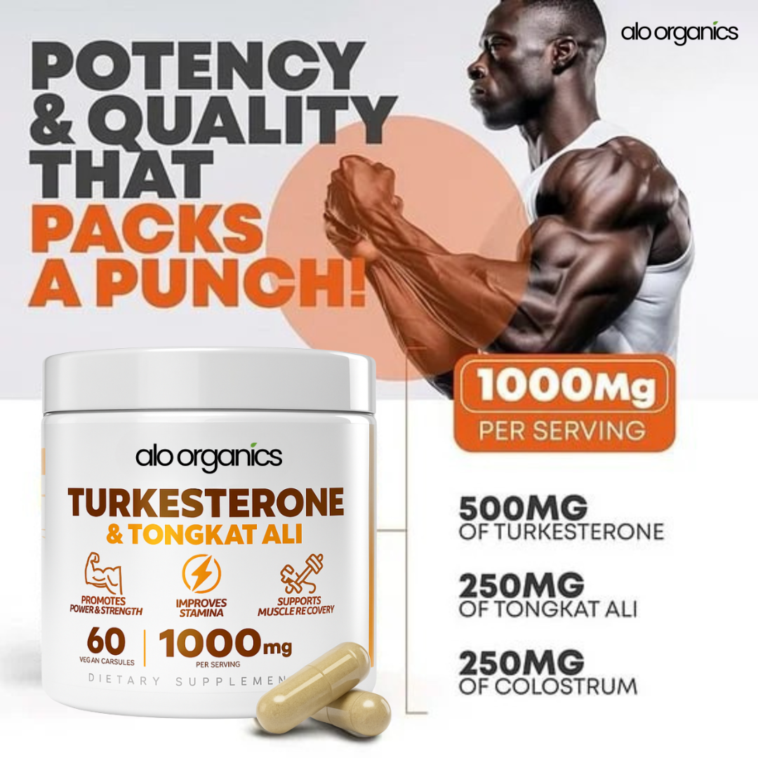Turkesterone + Tongkat Ali | Natural Muscle Support & Recovery Capsules (1000mg)