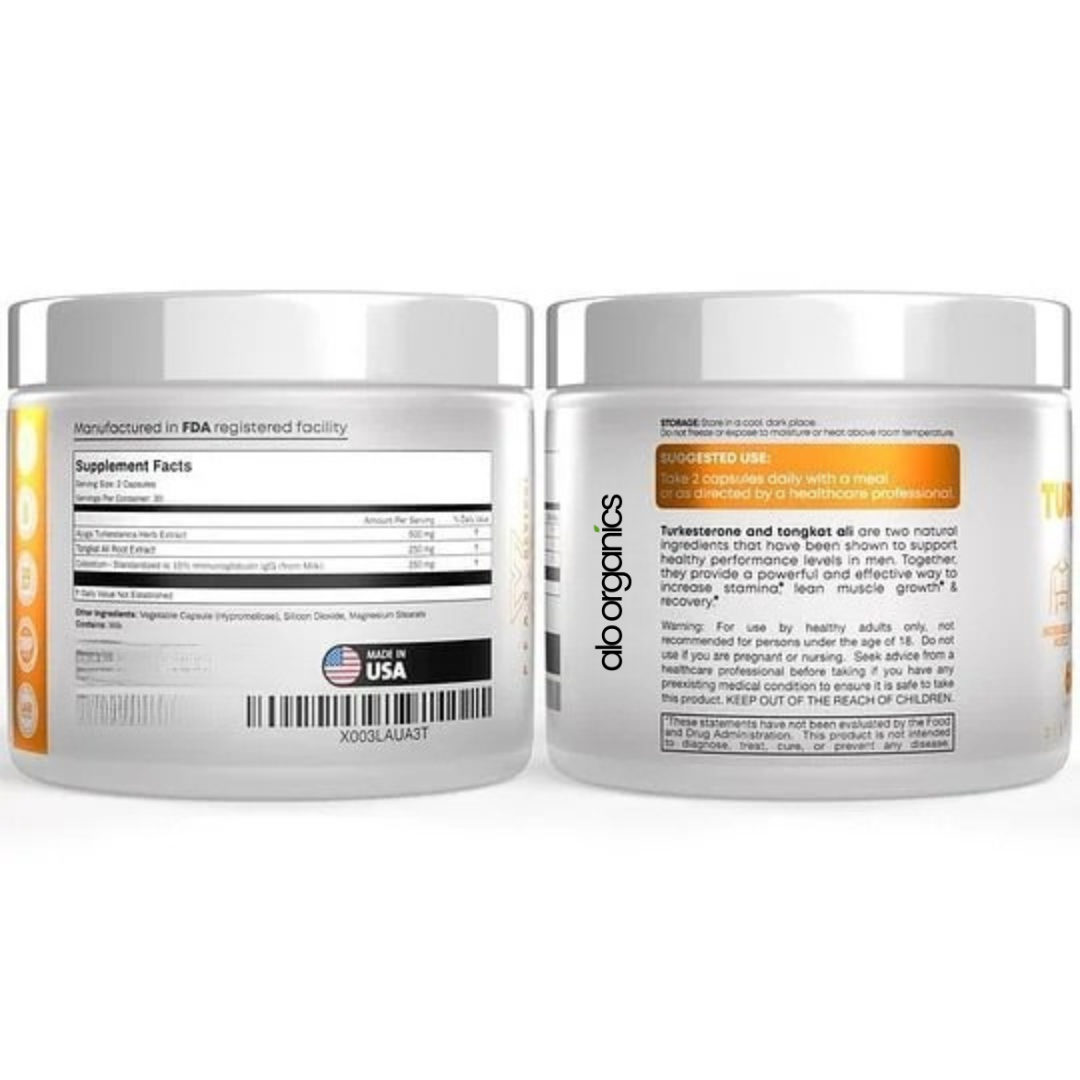 Turkesterone + Tongkat Ali | Natural Muscle Support & Recovery Capsules (1000mg)