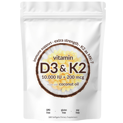 Vitamin D3 K2 Supplement Softgels