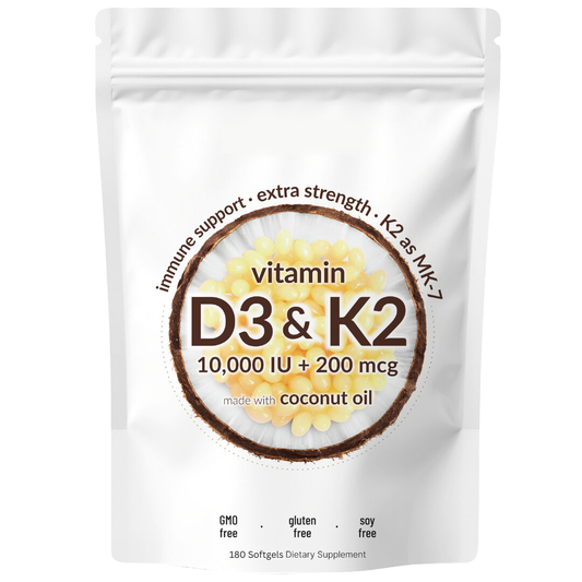 Vitamin D3 K2 Supplement Softgels