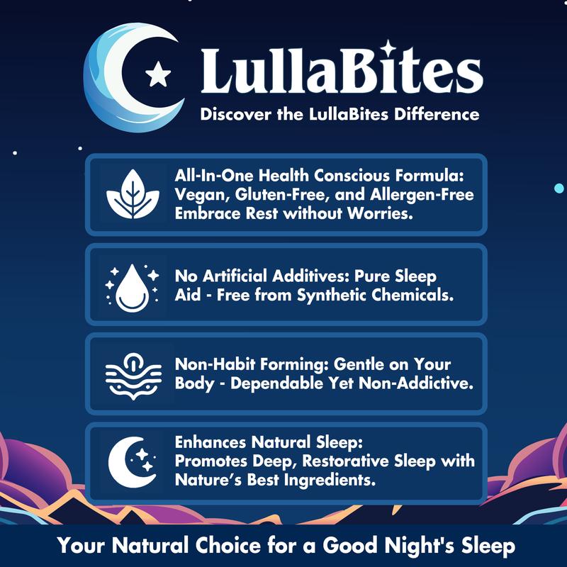 LullaBites Natural Sleep Gummies - Sweet Strawberry Stars