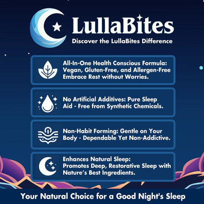 LullaBites Natural Sleep Gummies - Sweet Strawberry Stars
